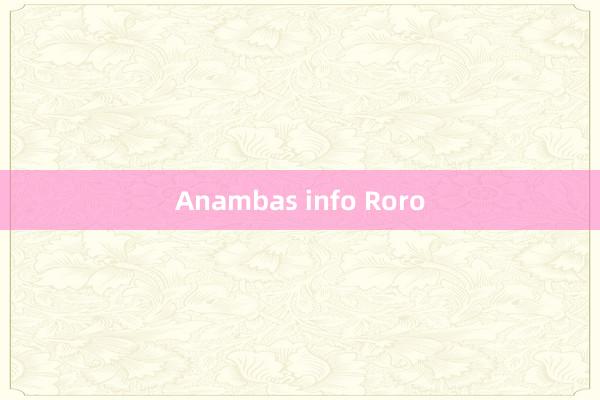 Anambas info Roro