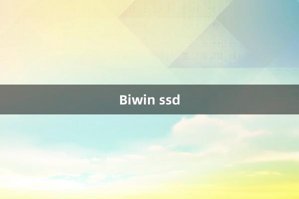 Biwin ssd