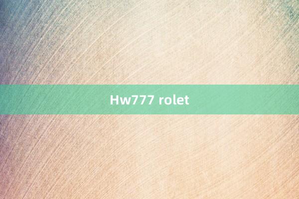 Hw777 rolet