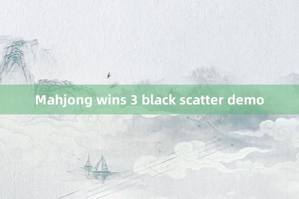 Mahjong wins 3 black scatter demo