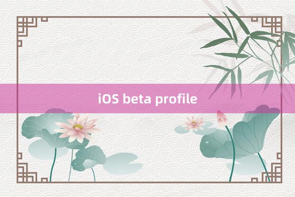 iOS beta profile