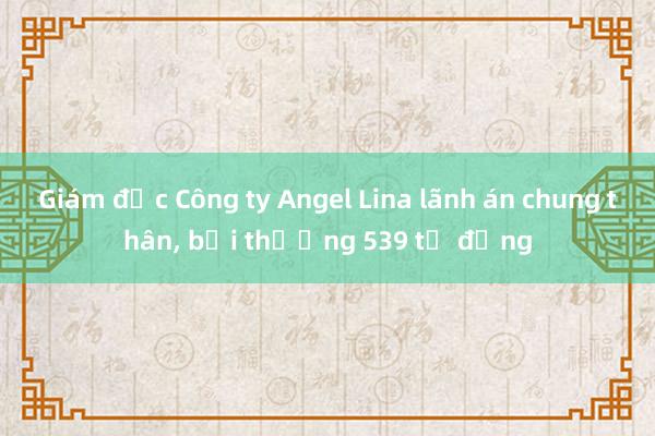 Giám đốc Công ty Angel Lina lãnh án chung thân, bồi thường 539 tỉ đồng