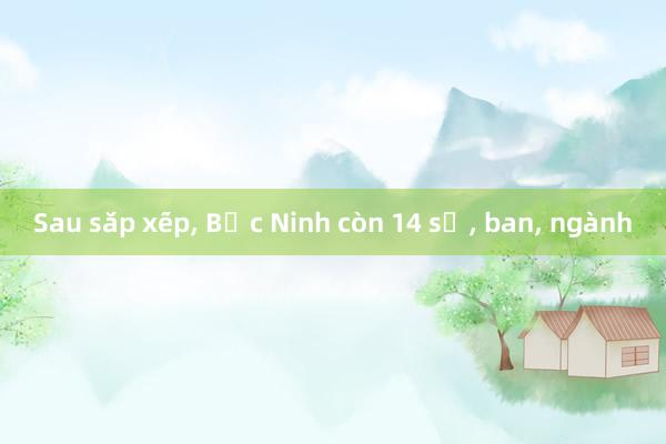 Sau sắp xếp， Bắc Ninh còn 14 sở， ban， ngành